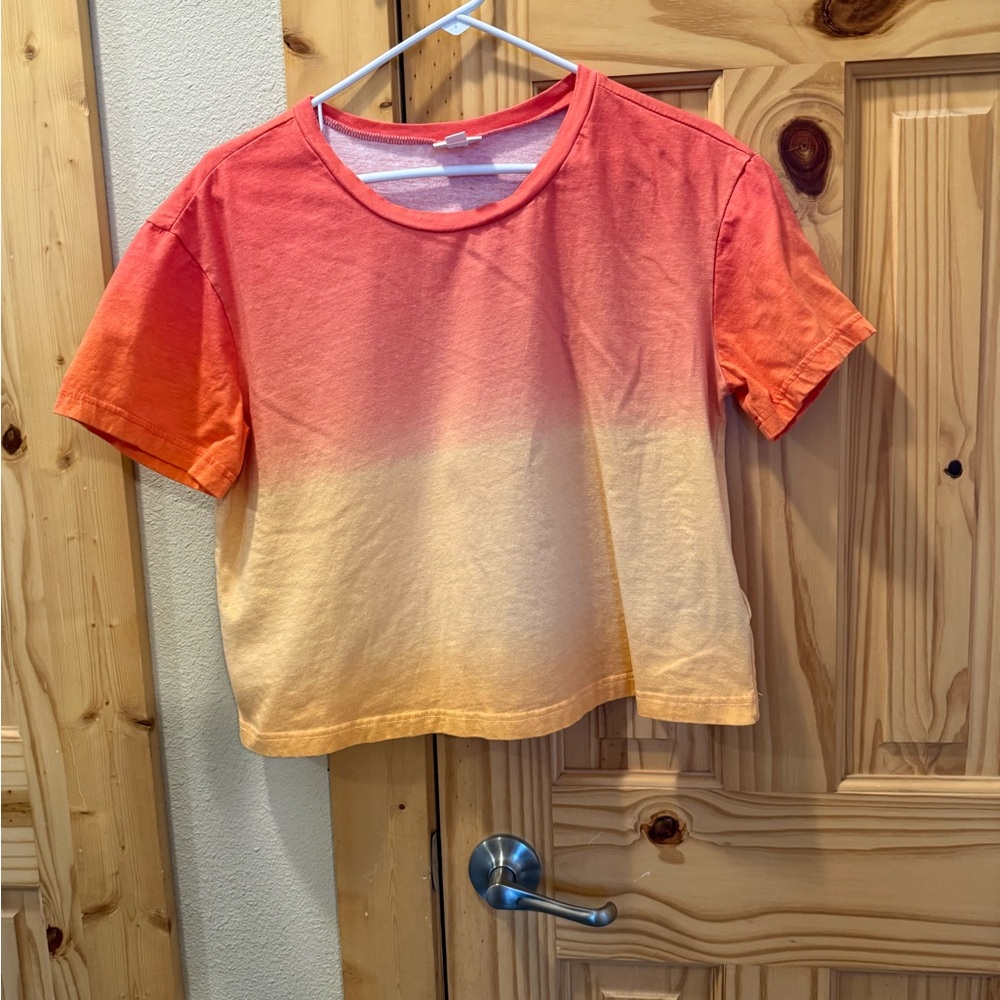 Gradient Orange and Yellow Boxy T